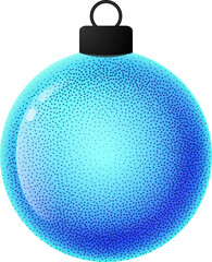 blue christmas ball stipple grain