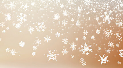 Minimalistic Christmas background with a gradient of icy blues and white snowflakes