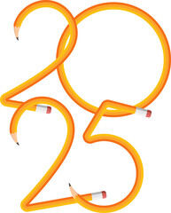 pencil 2025 new year