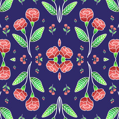Red rose pattern 
