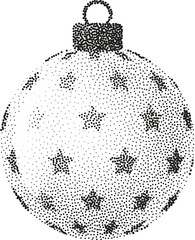 star christmas ball stipple grain