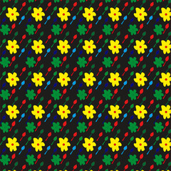 Abstract floral pattern bright colors, background vector illustration modern art design Seamless pattern set Simple design for of textile.