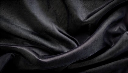 Fototapeta premium Black fabric texture with soft, velvety tactile feel