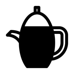 Obraz premium Teapot Tea Kettle Solid Icon