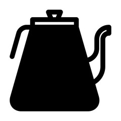 Fototapeta premium Teapot Tea Kettle Solid Icon