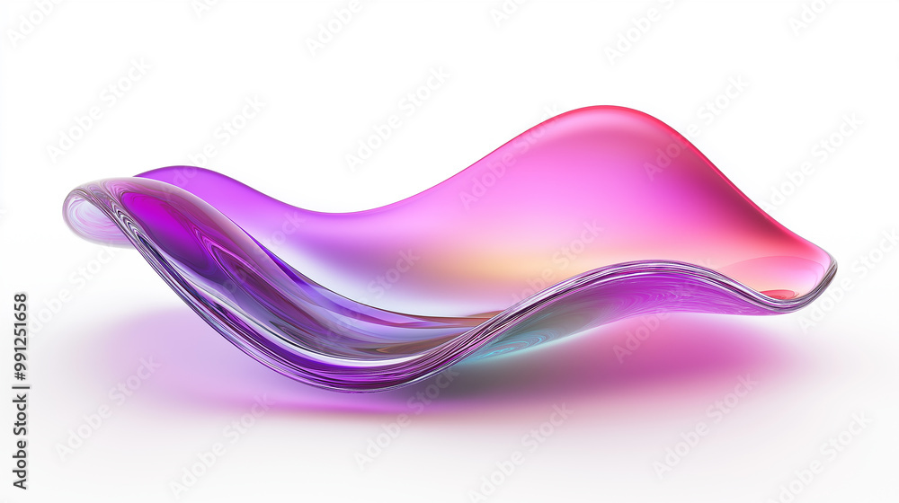 Aufkleber abstract wave flowing and forming a colorful shape