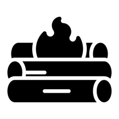 bonfire glyph icon