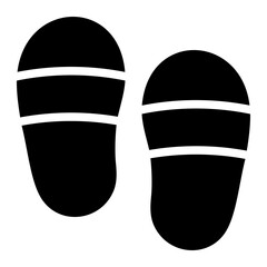flip flops glyph icon