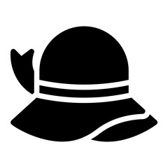 pamela hat glyph icon