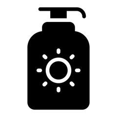 sunscreen glyph icon