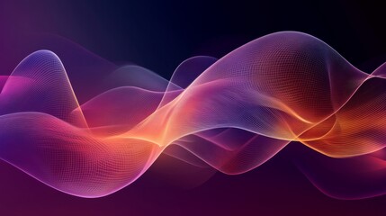 Obraz premium Spiral sound wave rhythm line dynamic abstract vector background 
