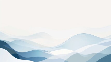 Abstract Blue Waves Background