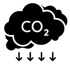 Carbon Dioxide emissions Icon, CO2