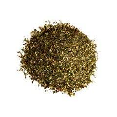 A pile of young dried greens on a blank background