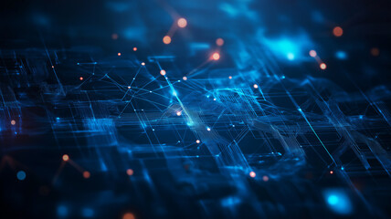 Fototapeta premium Futuristic digital technology abstract background, Artificial Intelligence AI technology background with copyspace