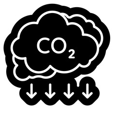 Carbon Dioxide emissions Icon, CO2