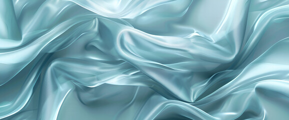 Fototapeta premium Beautiful green turquoise background ,abstract blue background with smooth lines in it, Luxurious Abstract Cloth, Blue Silk Waves as a Stylish Background