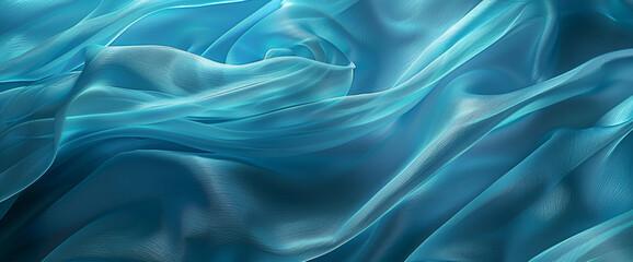 Obraz premium Beautiful green turquoise background ,abstract blue background with smooth lines in it, Luxurious Abstract Cloth, Blue Silk Waves as a Stylish Background