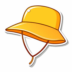 Sticker design with yellow bucket hat (8)