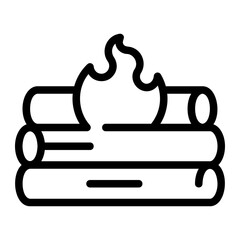 bonfire line icon