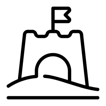 recommend clip art: sand castle line icon