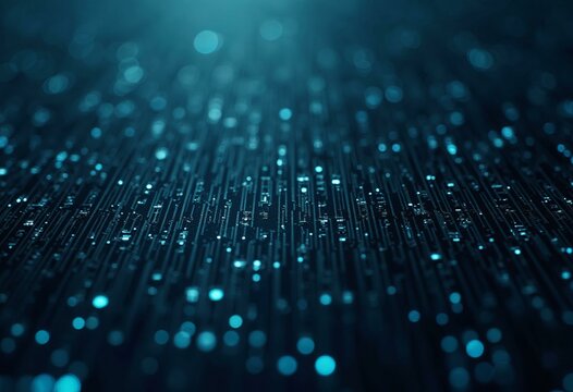 Bright Code Flow on Dark Background