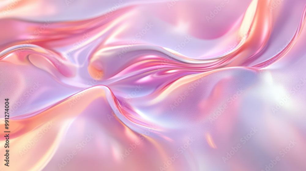 Poster mesmerizing pastel background flowing in soft waves, creating a dreamy and ethereal atmosphere