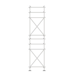 Scaffolding. Vector flat design aluminum prefabricated scaffolding isolated illustration white background.