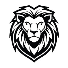 Lion head line art 