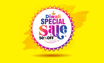 Happy Diwali. Diwali festival sale, shopping, offers, deals discounts Logo concept.