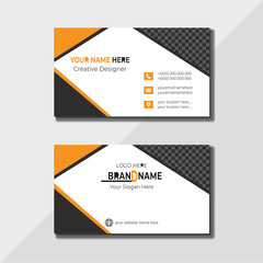 Black and orange corporate business card design
