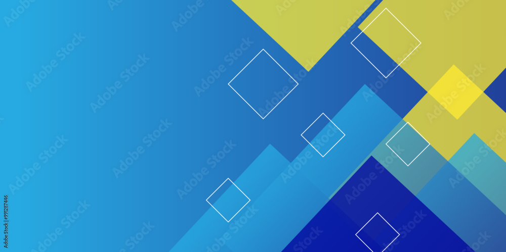 Poster modern blue and colorful paper texture seamless abstract technology line rectangle background. decor