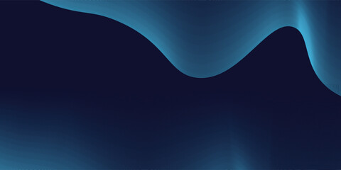 Abstract glowing wave lines on dark blue background. Dynamic wave pattern. Modern flowing wavy lines. Futuristic technology concept.