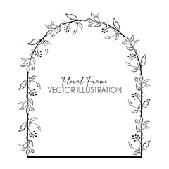 Geometric wedding floral invitation polygonal line art with floral wedding chic invitation