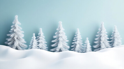Clean Christmas Background with Crisp White Snow