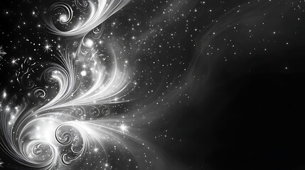 White and Black Abstract Christmas Design