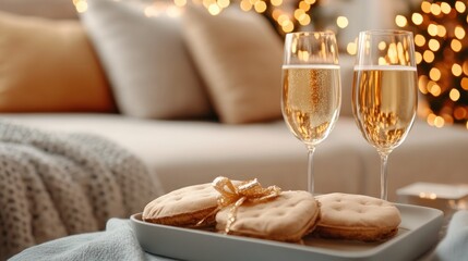 Celebrate New Year's Eve in Style with Sparkling Champagne and Elegant Dcor, Create a Festive Atmosphere for Your Party