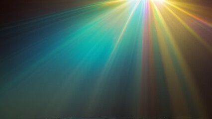 Dust scratches overlay. Old film effect. Blue distressed faded glass with smeared dirt stains colorful rainbow lens flare design. sun light abstract background texture