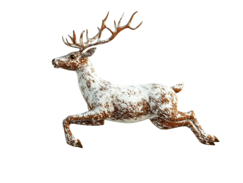Santa's reindeer as element on transparent background