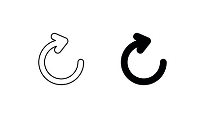 Arrow icon design with white background stock illustration