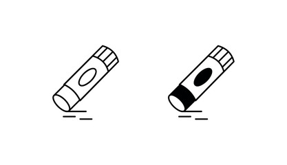 Glue stick icon design with white background stock illustration
