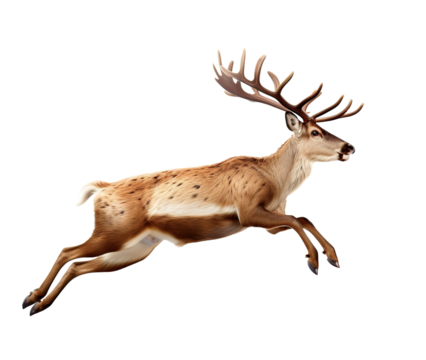 Santa's reindeer as element on transparent background - Powered by Adobe