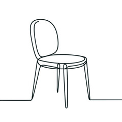 A chair with a black frame and a white seat. The chair is sitting on a white background