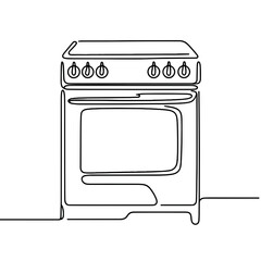Obraz premium A stove with four knobs and a door. The stove is white and has a black handle