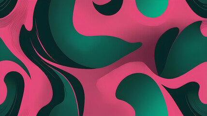 Gradient transition from deep neon pink to deep green, accented by a glow of  light and a rough, grainy texture