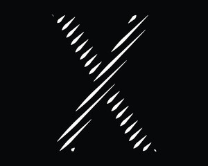 Word with X art & illustration icon