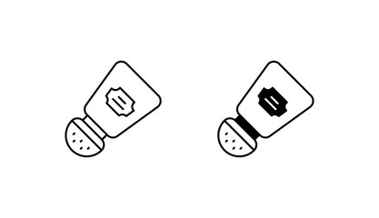 Pepper Grinder icon design with white background stock illustration