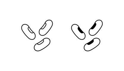 Beans icon design with white background stock illustration