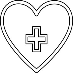 Fototapeta premium Single isolated icon with outline style icon on white background