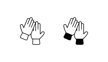 Fototapeta premium Gloves icon design with white background stock illustration